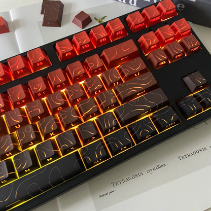 Aurora SideGlow Keycaps – Gradient RGB Shine-Through PBT