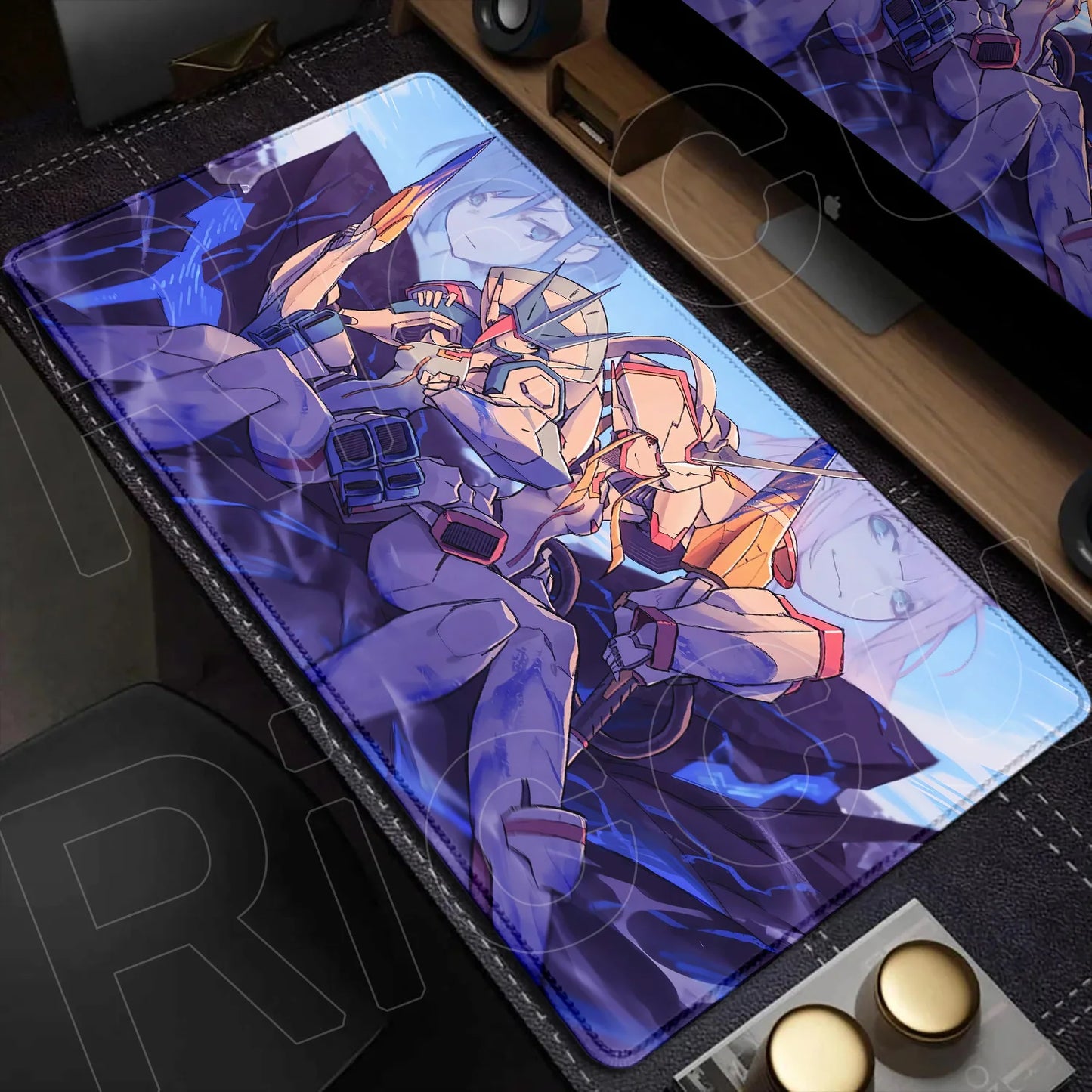Zero Two Crimson Darling Desk Mat – Darling in the FranXX Anime Mousepad