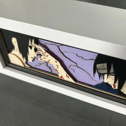 Uchiha Sasuke & Uzumaki Naruto 3D Anime LED Light Box