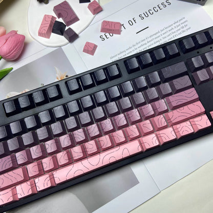 Aurora SideGlow Keycaps – Gradient RGB Shine-Through PBT
