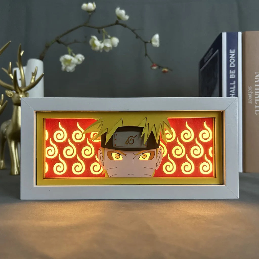 Uchiha Sasuke & Uzumaki Naruto 3D Anime LED Light Box