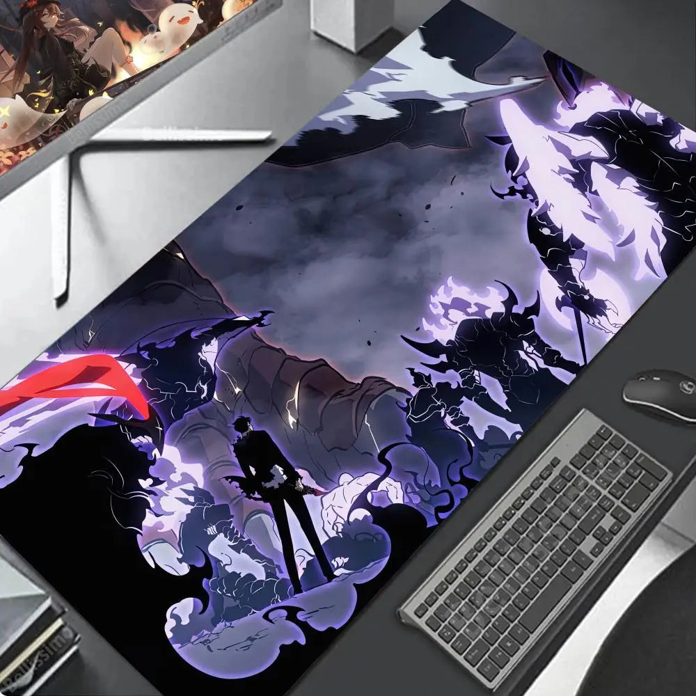 Solo Leveling XL Gaming Desk Mat – Shadow Hunter Edition | Anime Mousepad