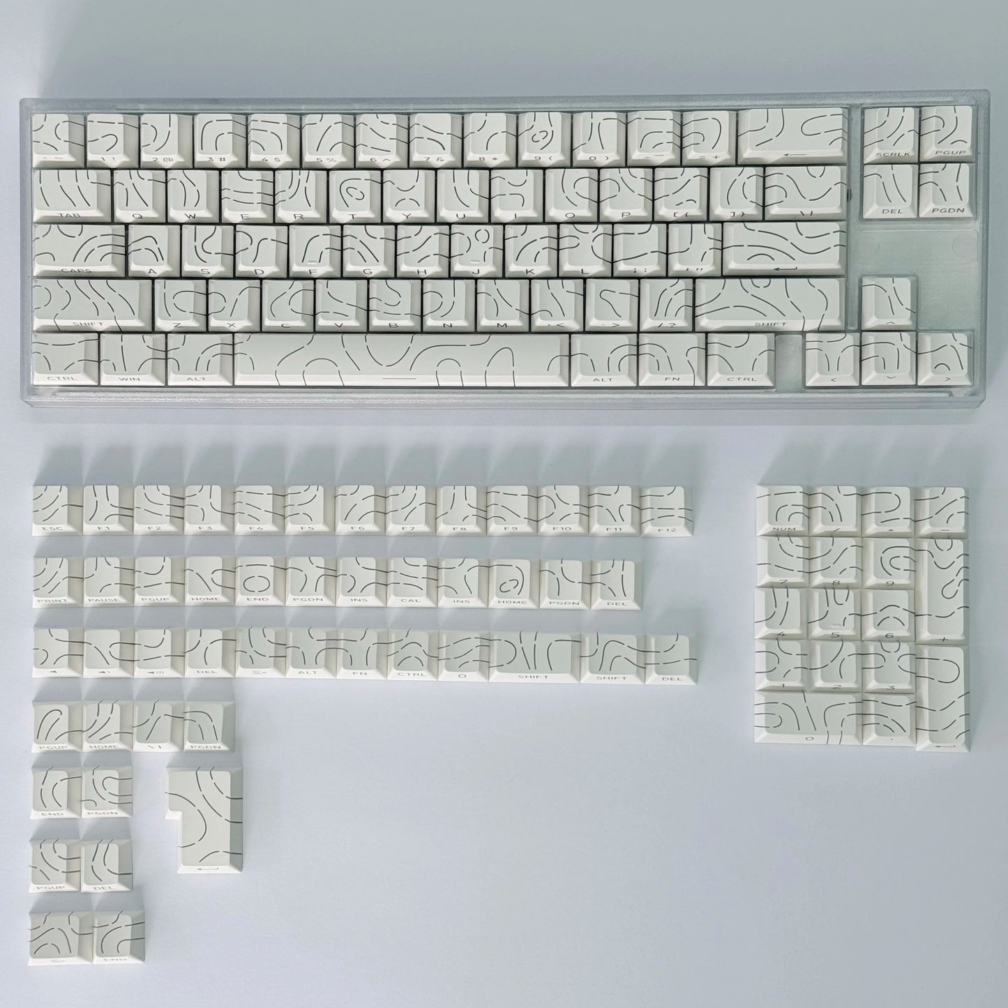 Aurora SideGlow Keycaps – Gradient RGB Shine-Through PBT