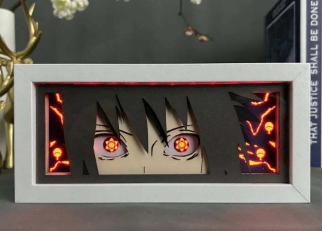 Uchiha Sasuke & Uzumaki Naruto 3D Anime LED Light Box