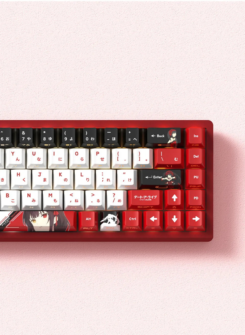 NEON SHOGUN Keycap Set – 129-Key Anime PBT Side-Glow Edition