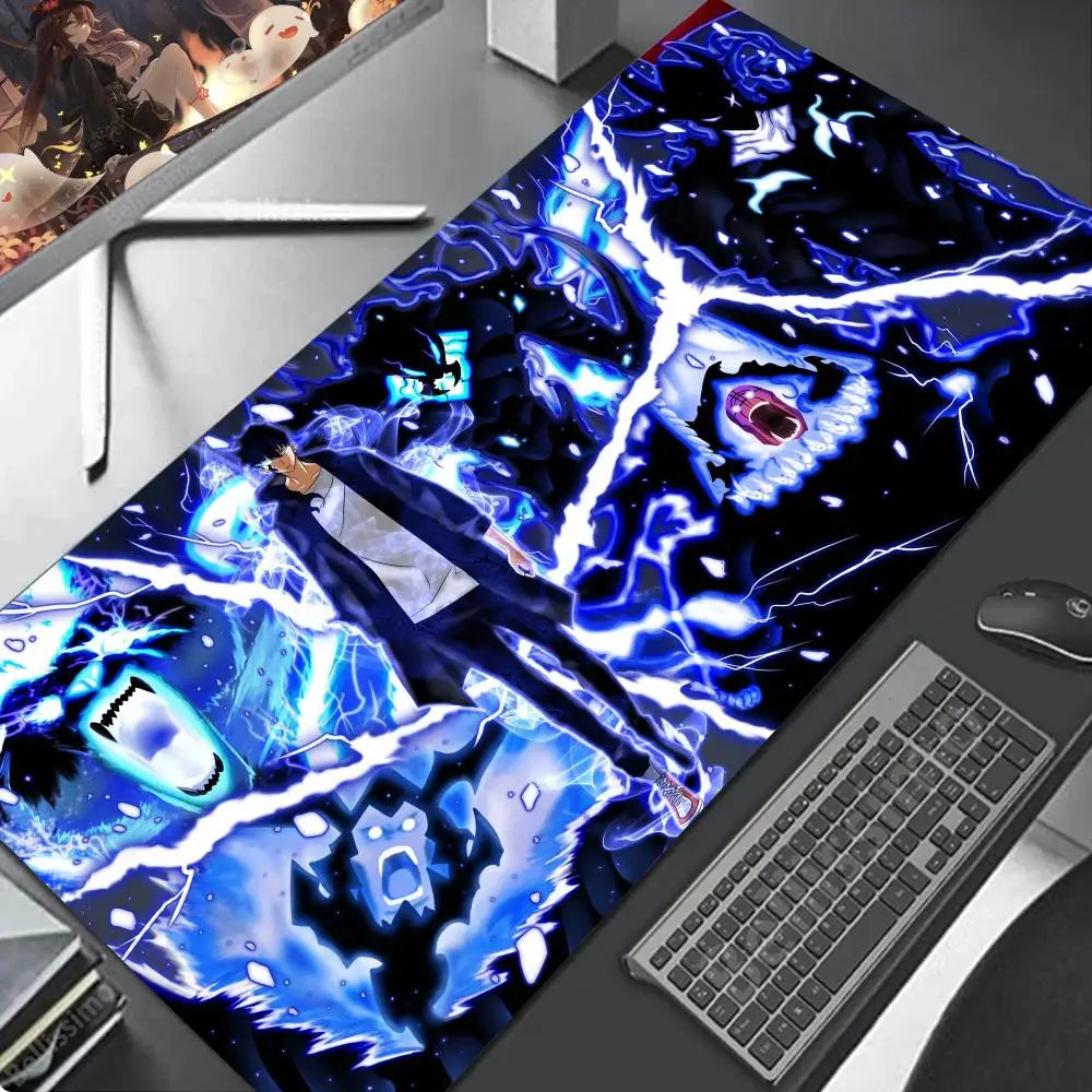 Solo Leveling XL Gaming Desk Mat – Shadow Hunter Edition | Anime Mousepad