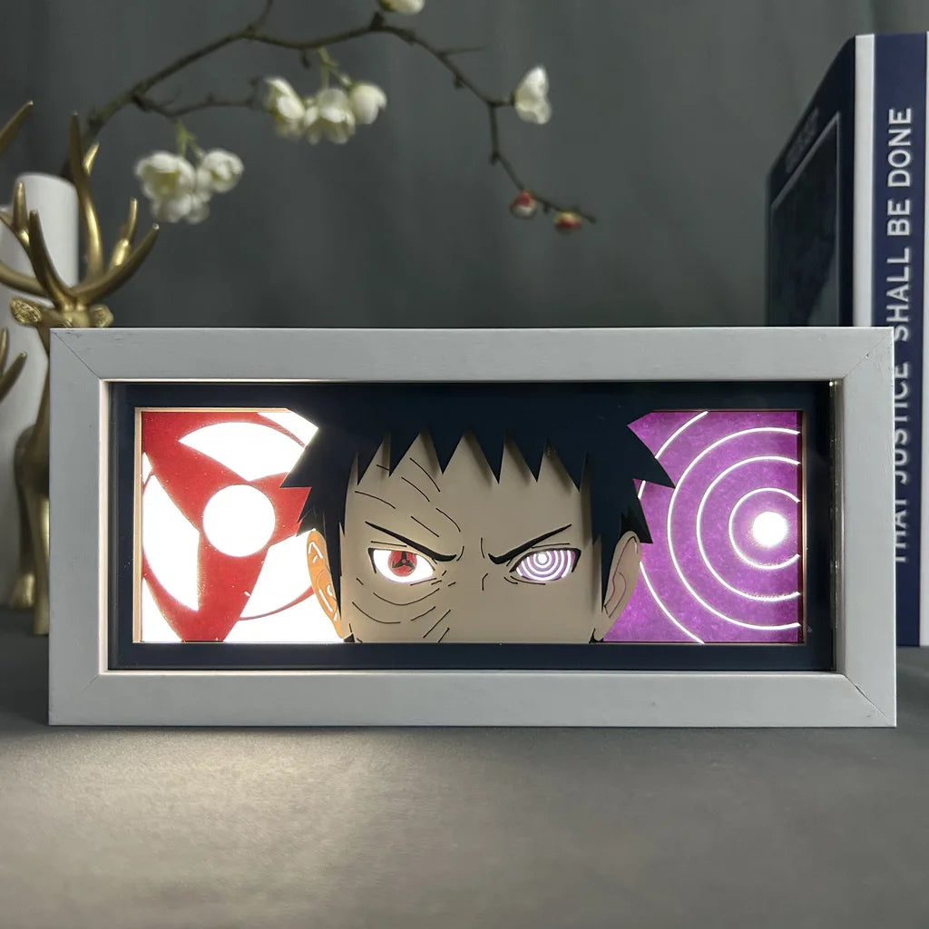 Uchiha Sasuke & Uzumaki Naruto 3D Anime LED Light Box