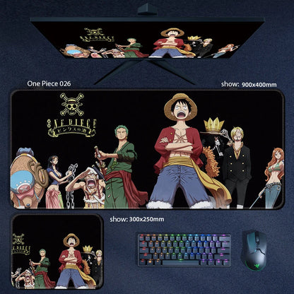 One Piece Anime Character XXL Gaming Mouse Pad – Luffy, Zoro & Crew Desk Mat
