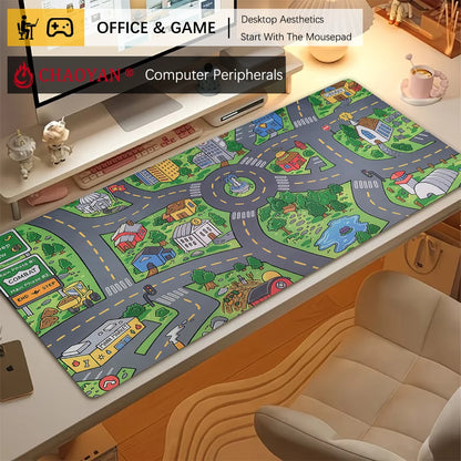 Retro City XXL Gaming Mouse Pad – Vintage Car Desk Mat