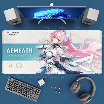 Gaming Mousepad Aemeath Wuthering  400x900mm HD Printing Desk Mat