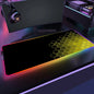 Geometric RGB XXL Gaming Mouse Pad – LED Mouse Mat 90×40cm | Large Non-Slip Desk Mat for PC, Keyboard & Gaming Setup