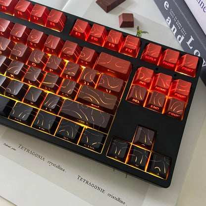 Aurora SideGlow Keycaps – Gradient RGB Shine-Through PBT