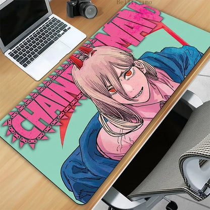 Chainsaw Man XL Gaming Desk Mat – Anime Extended Mousepad