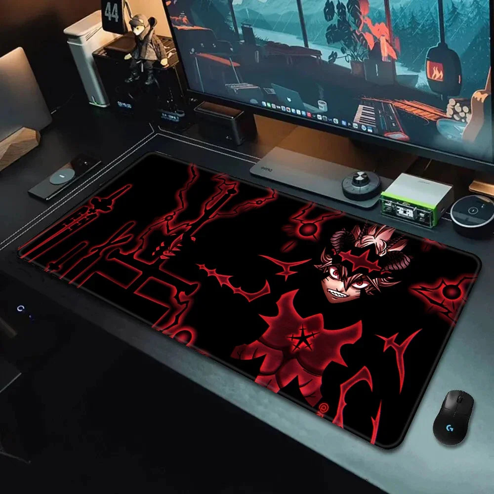 Black Clover XXL Gaming Mouse Pad (90×40cm) – HD Printed Anime Desk Mat with Non-Slip Base & Stitched Edges
