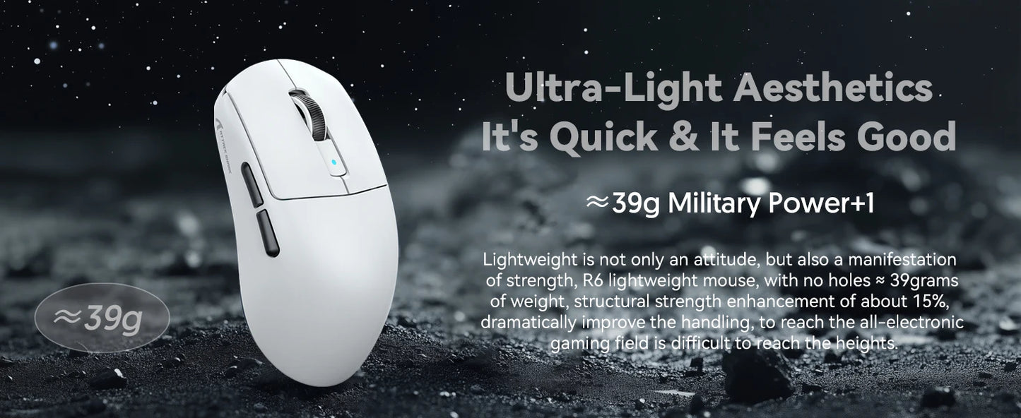 Attack Shark R6 Ultra-Light Wireless Gaming Mouse