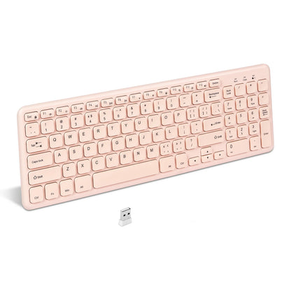 Ultra Thin Wireless Gaming Keyboard – Silent Ergonomic Keyboard for PC, Laptop & Office Use