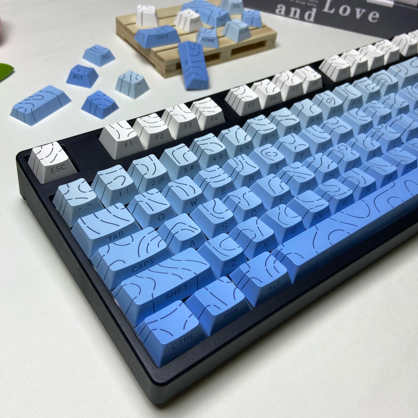 Aurora SideGlow Keycaps – Gradient RGB Shine-Through PBT