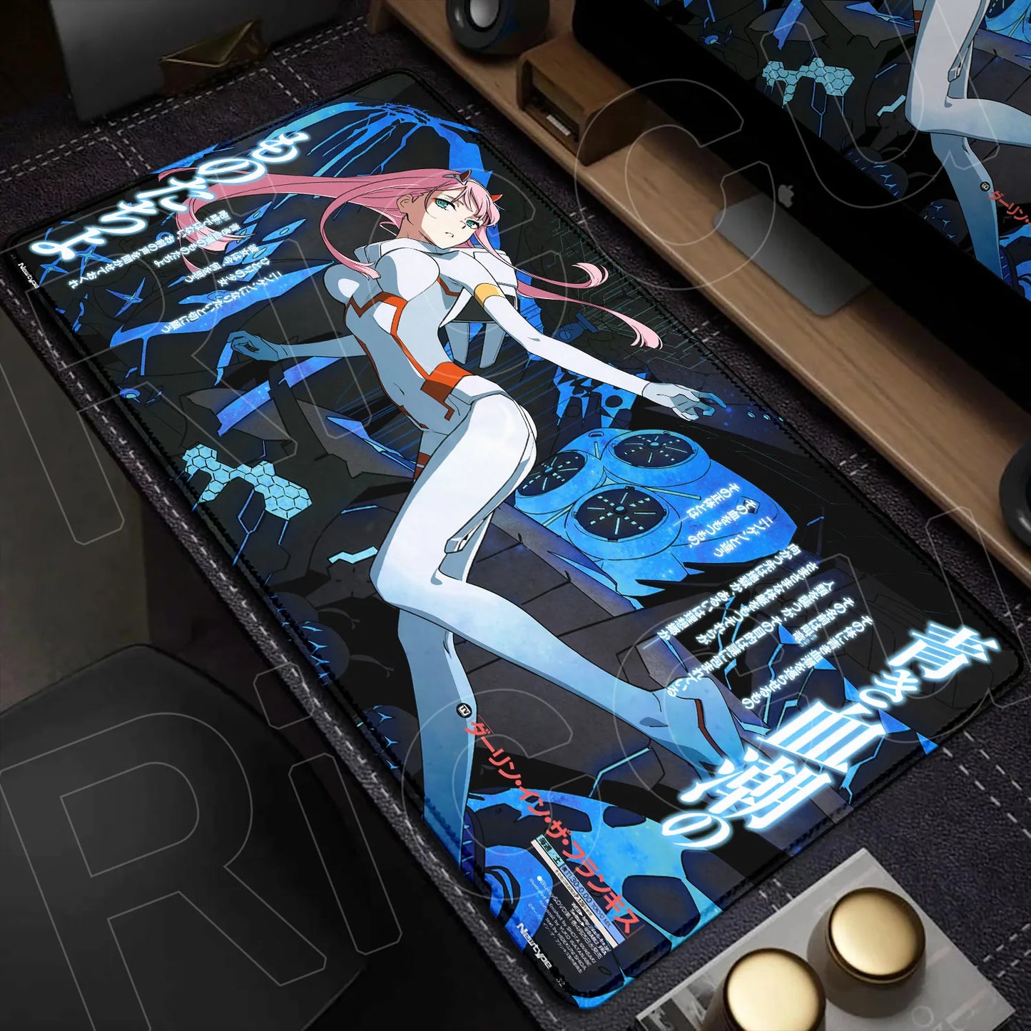 Zero Two Crimson Darling Desk Mat – Darling in the FranXX Anime Mousepad