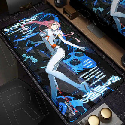 Zero Two Crimson Darling Desk Mat – Darling in the FranXX Anime Mousepad
