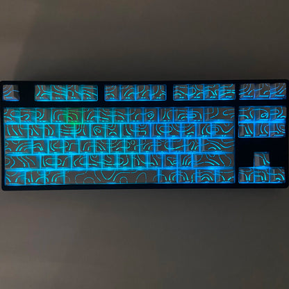 Aurora SideGlow Keycaps – Gradient RGB Shine-Through PBT
