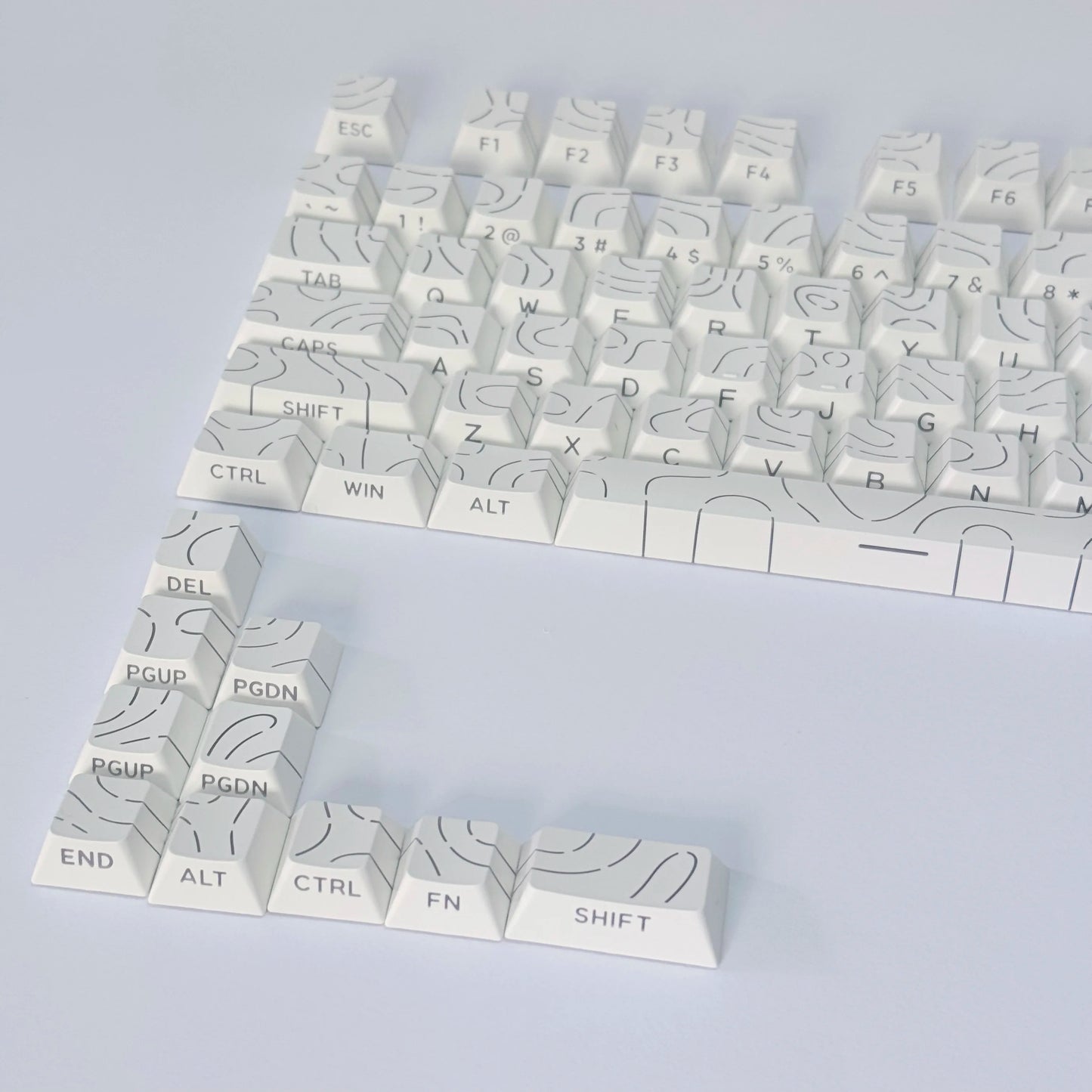 Aurora SideGlow Keycaps – Gradient RGB Shine-Through PBT