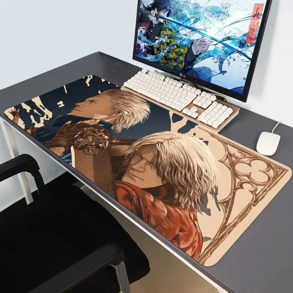 Devil May Cry Dante, Vergil & Nero XXL Gaming Mouse Pad – Anime Extended Desk Mat (900×400mm)