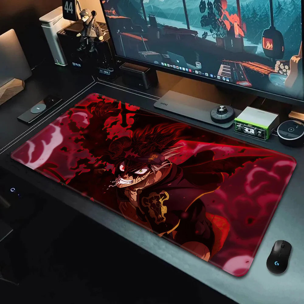 Black Clover XXL Gaming Mouse Pad (90×40cm) – HD Printed Anime Desk Mat with Non-Slip Base & Stitched Edges