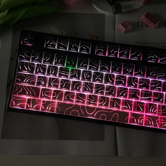 Aurora SideGlow Keycaps – Gradient RGB Shine-Through PBT