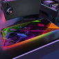 Geometric RGB XXL Gaming Mouse Pad – LED Mouse Mat 90×40cm | Large Non-Slip Desk Mat for PC, Keyboard & Gaming Setup