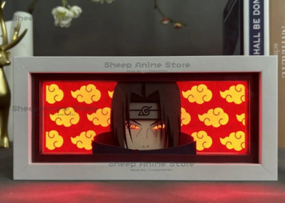 Uchiha Sasuke & Uzumaki Naruto 3D Anime LED Light Box