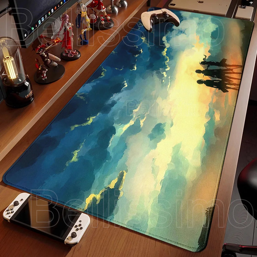 Attack on Titan XXL Gaming Mouse Pad – Anime Desk Mat (90×40cm) with Non-Slip Base & Stitched Edges