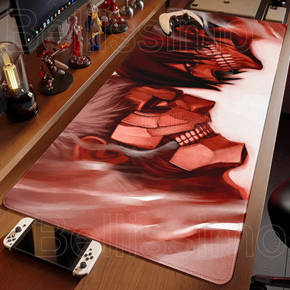 Attack on Titan XXL Gaming Mouse Pad – Anime Desk Mat (90×40cm) with Non-Slip Base & Stitched Edges