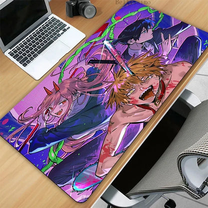 Chainsaw Man XL Gaming Desk Mat – Anime Extended Mousepad
