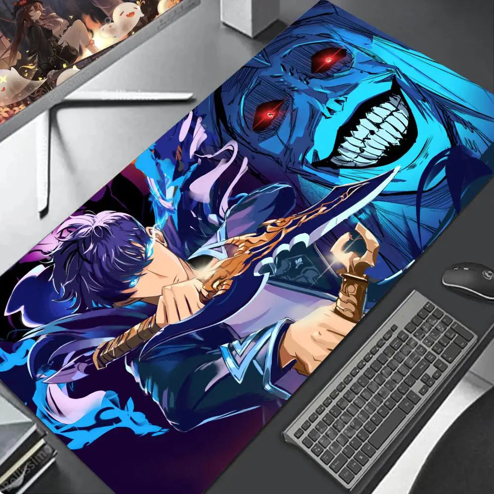 Solo Leveling XL Gaming Desk Mat – Shadow Hunter Edition | Anime Mousepad