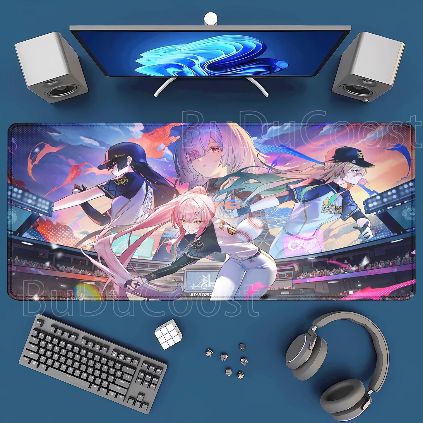 Gaming Mousepad Aemeath Wuthering  400x900mm HD Printing Desk Mat