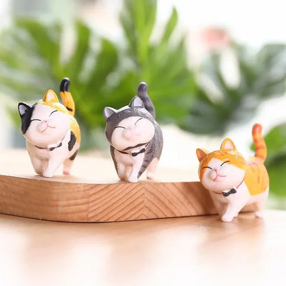 9-Piece Cute Cat Figurine Set