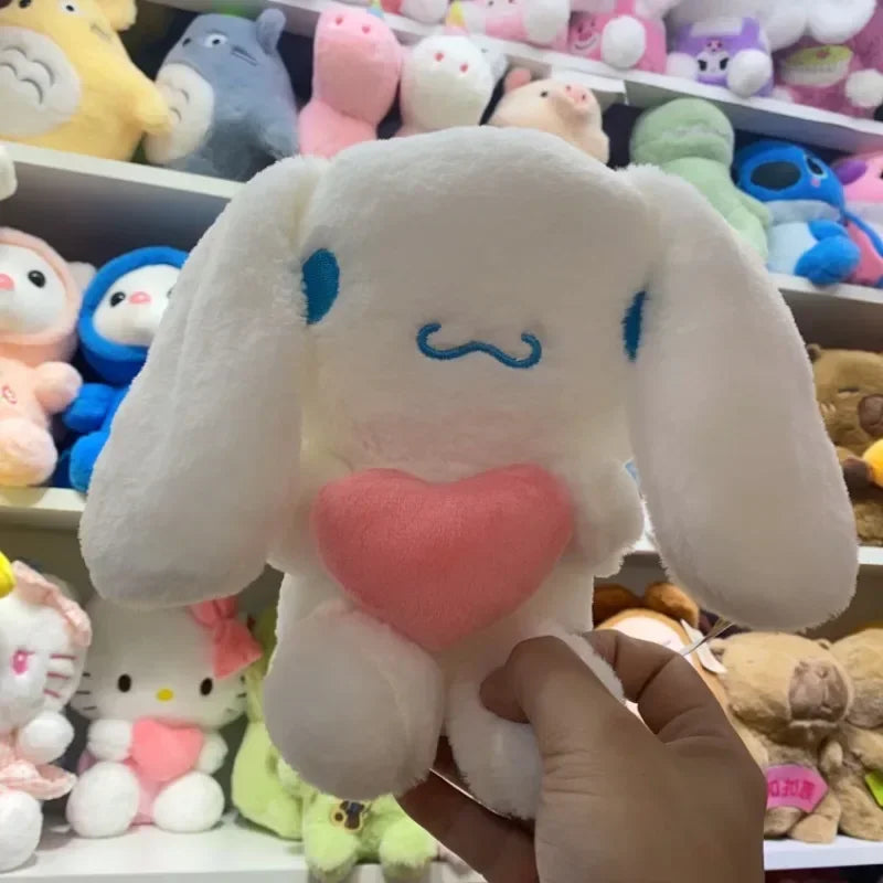 Sanrio Hello Kitty & Friends Heart Plush Toy – Kuromi, My Melody & Cinnamoroll Soft Stuffed Pillow Gift