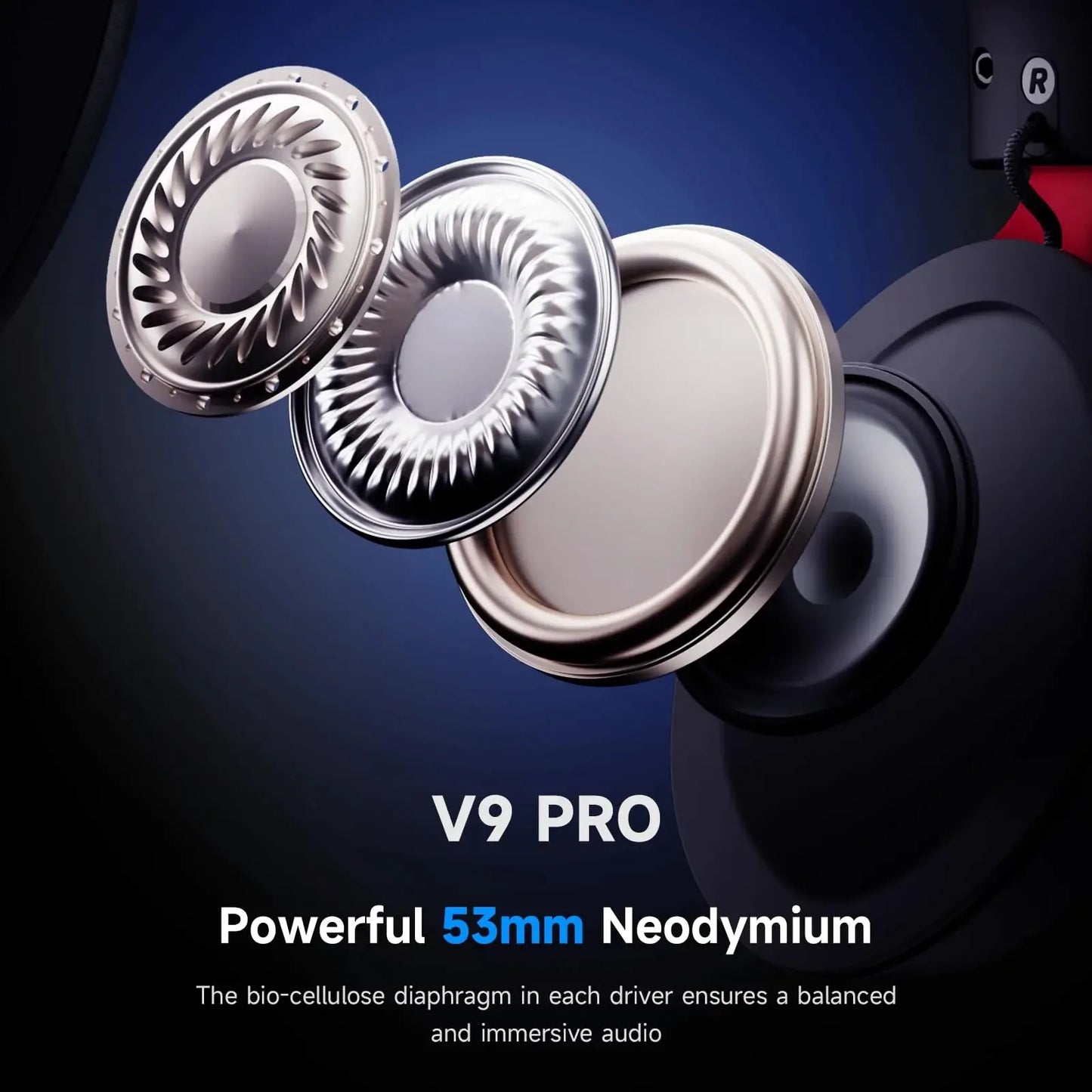 MCHOSE V9 Pro Wireless Gaming Headset – 7.1 Surround Sound