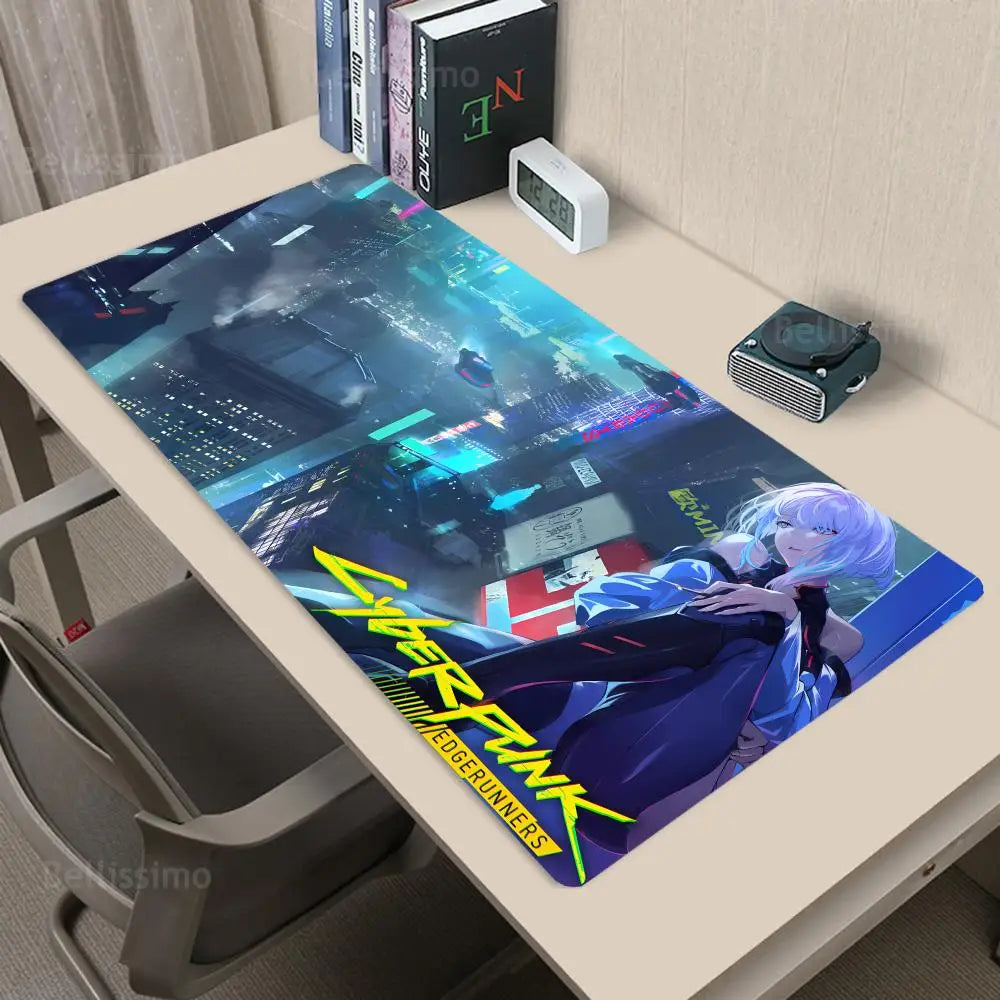 Cyberpunk: Edgerunners XXL Gaming Mouse Pad – Anime Desk Mat, Non-Slip Rubber Extended Keyboard & Mouse Mat for PC Gaming Setup