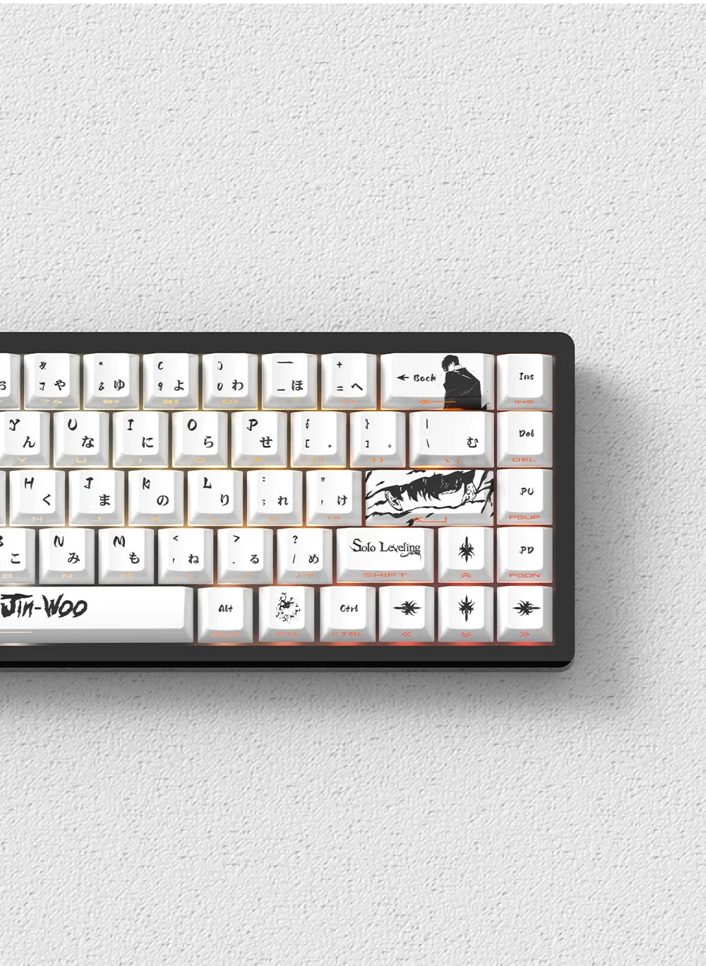 NEON SHOGUN Keycap Set – 129-Key Anime PBT Side-Glow Edition