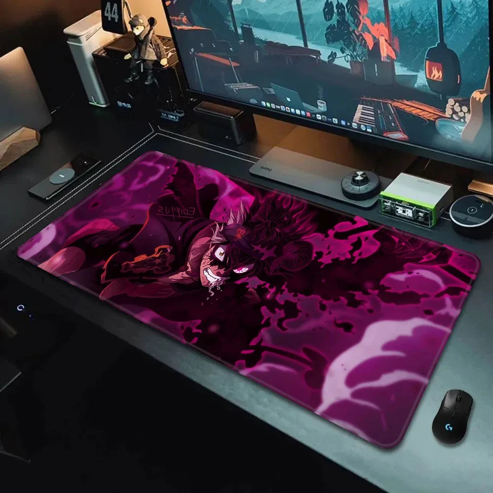 Black Clover XXL Gaming Mouse Pad (90×40cm) – HD Printed Anime Desk Mat with Non-Slip Base & Stitched Edges