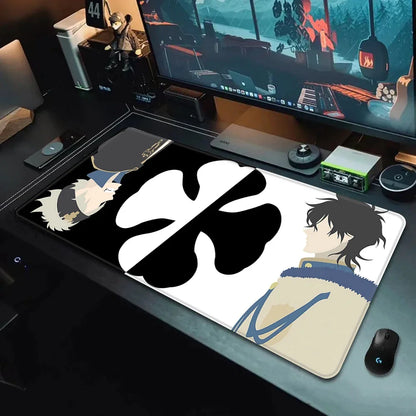 Black Clover XXL Gaming Mouse Pad (90×40cm) – HD Printed Anime Desk Mat with Non-Slip Base & Stitched Edges