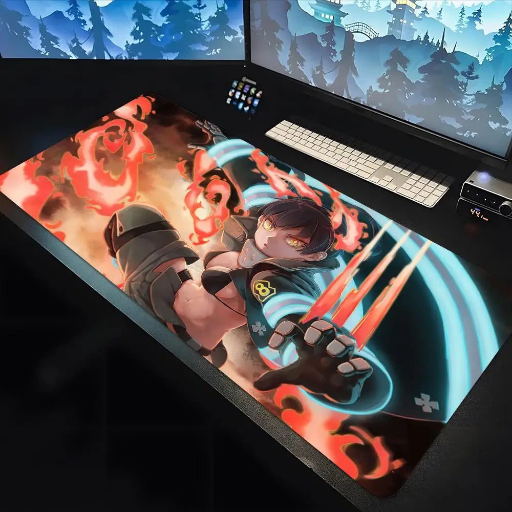 Fire Force Flame Edition XL Desk Mat – Anime Extended Gaming Mousepad