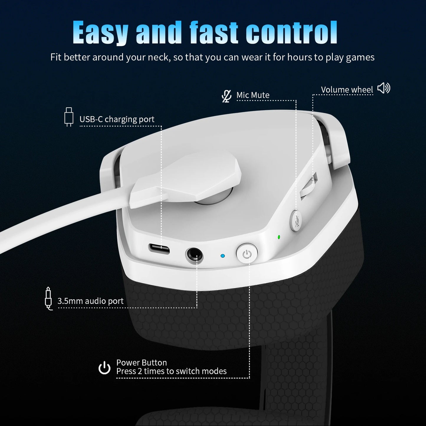 NUBWO G06 Dual Wireless Gaming Headset – 7.1 Surround Sound
