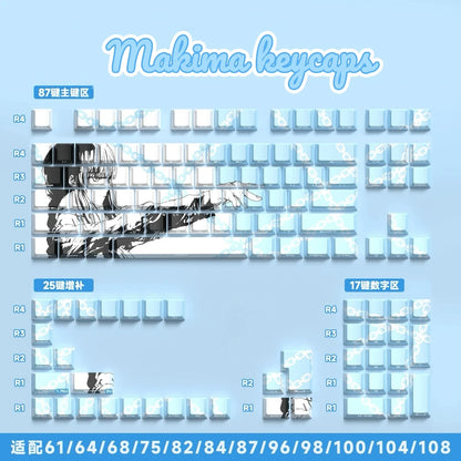 MAKIMA NOIR Keycap Set – 129-Key Anime PBT Japan Edition