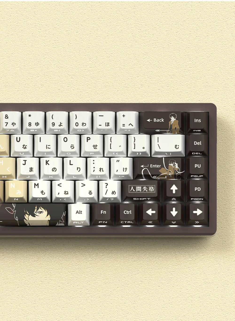 NEON SHOGUN Keycap Set – 129-Key Anime PBT Side-Glow Edition