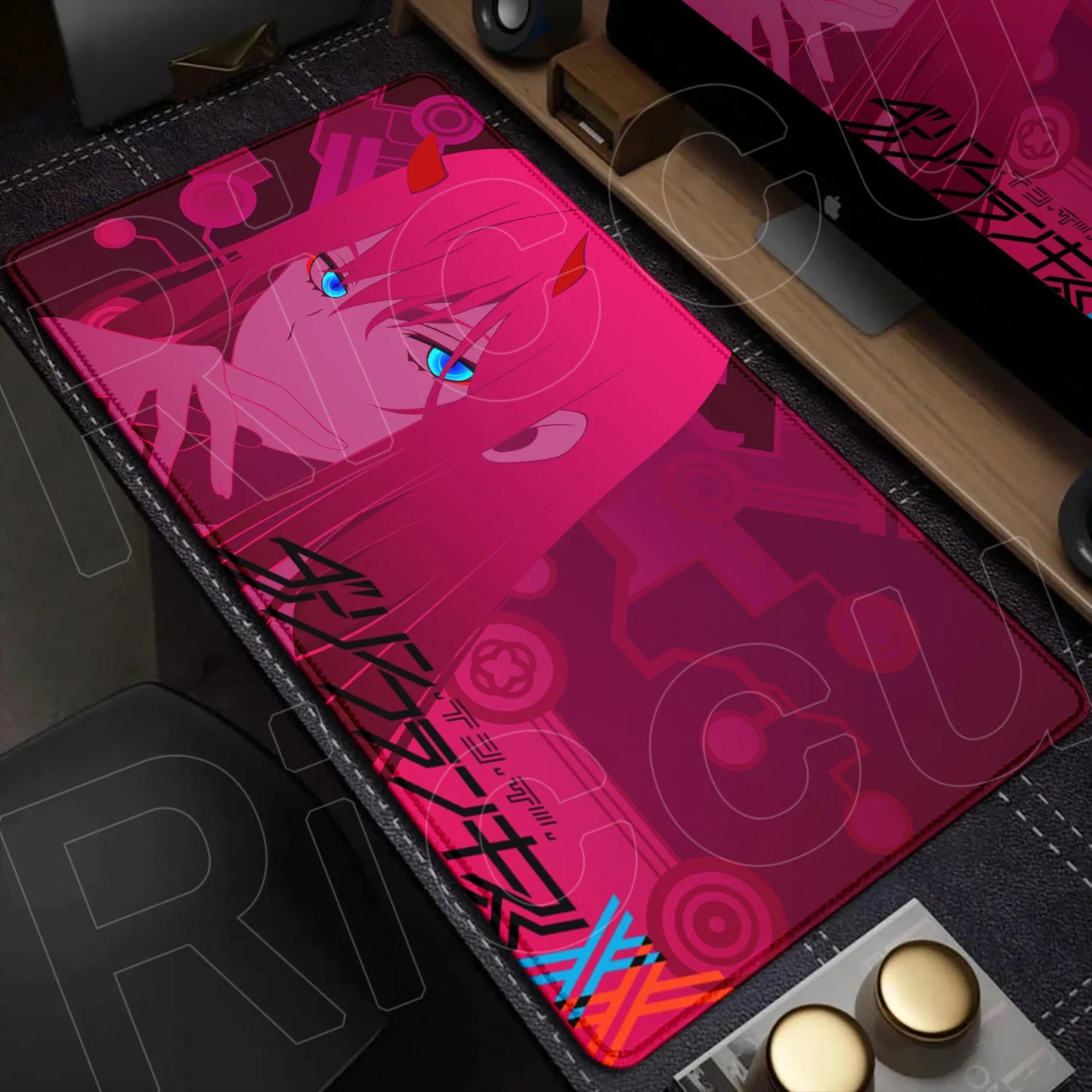 Zero Two Crimson Darling Desk Mat – Darling in the FranXX Anime Mousepad