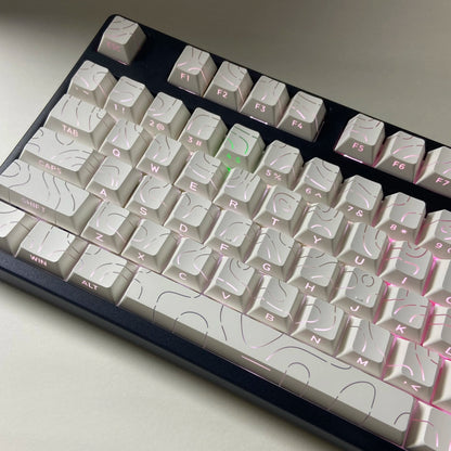 Aurora SideGlow Keycaps – Gradient RGB Shine-Through PBT