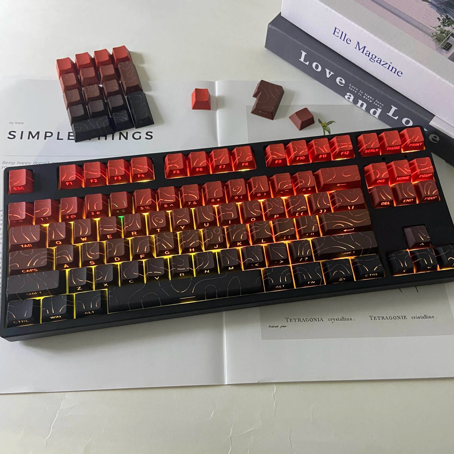 Aurora SideGlow Keycaps – Gradient RGB Shine-Through PBT
