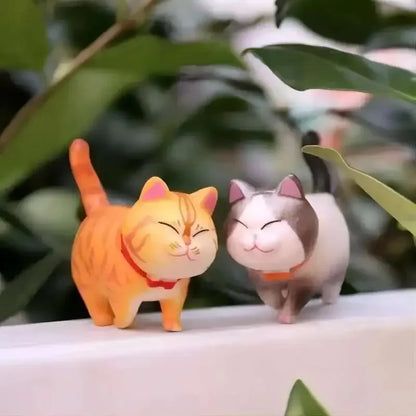 9-Piece Cute Cat Figurine Set
